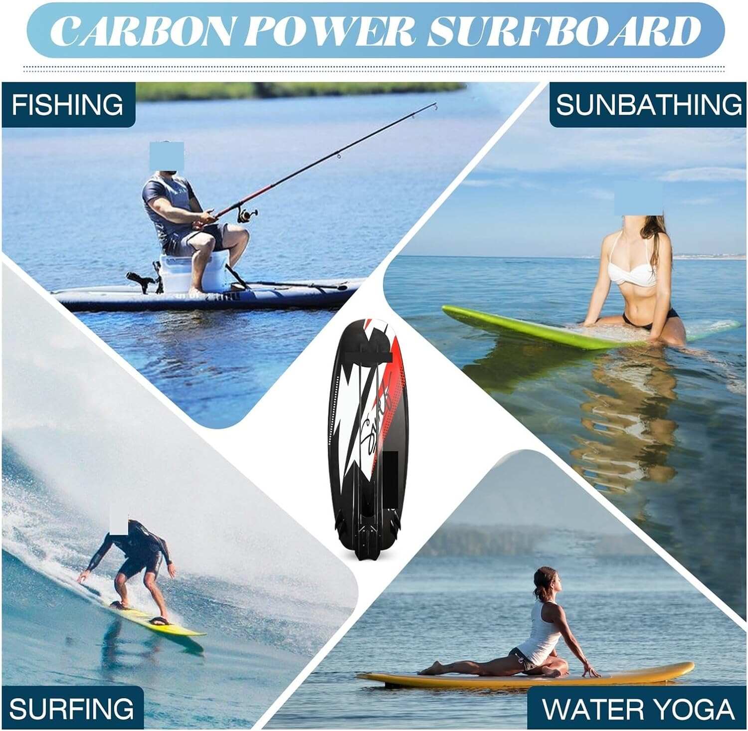 Surfboard Carbon Fibe Surf Jet Surfboard Electric Surfboard 60km/h Jet Surf Electrique Watersports Surfboard Outdoor Recreation