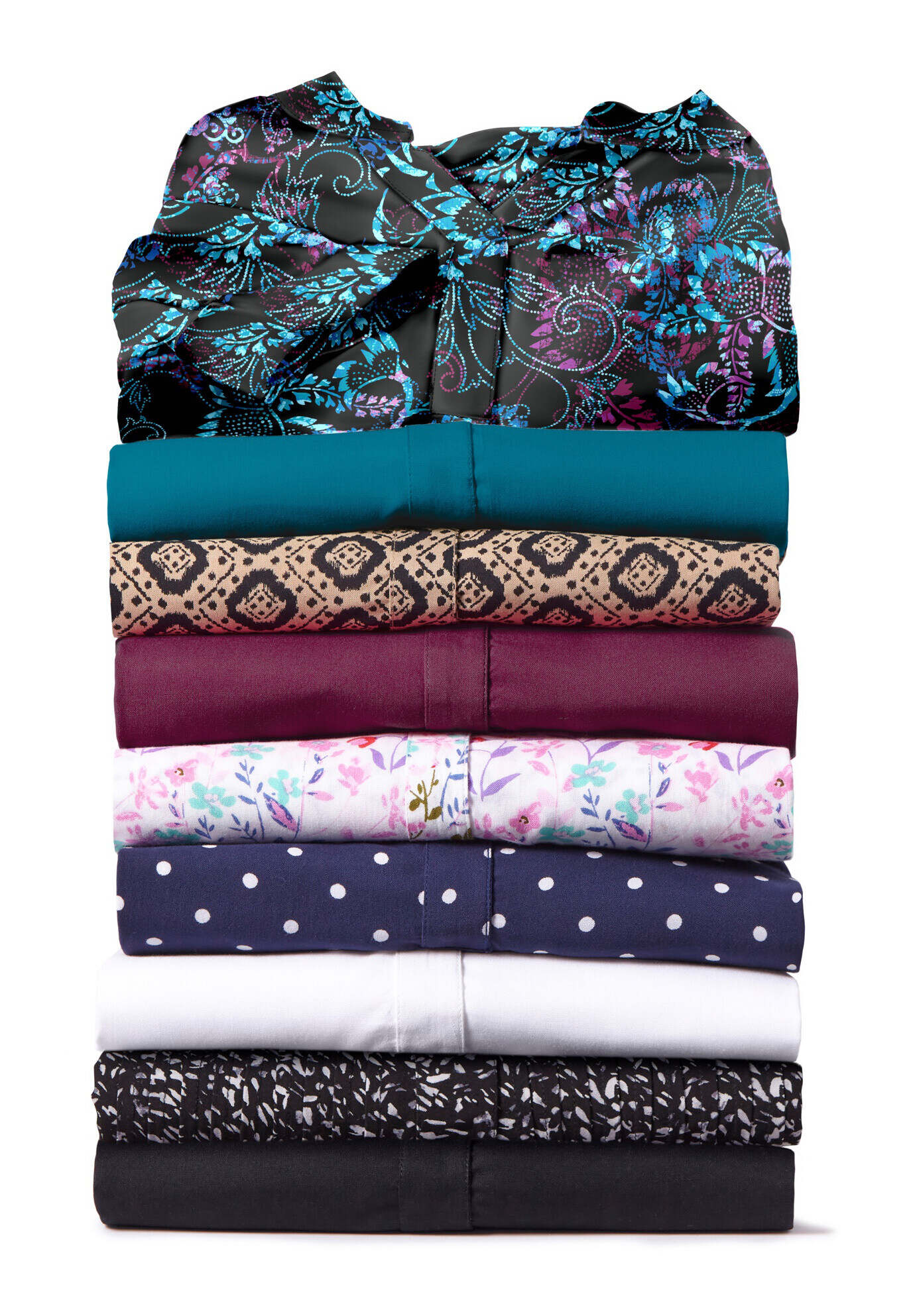 Three-Quarter Sleeve Tab-Front Tunic