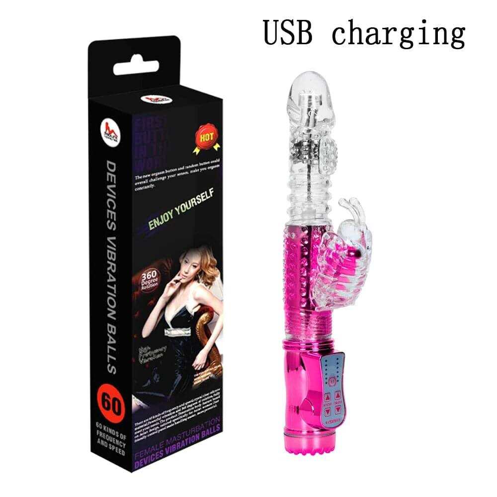 Telescopic G-Spot Rabbit Vibrator – Clit & Vaginal Massager