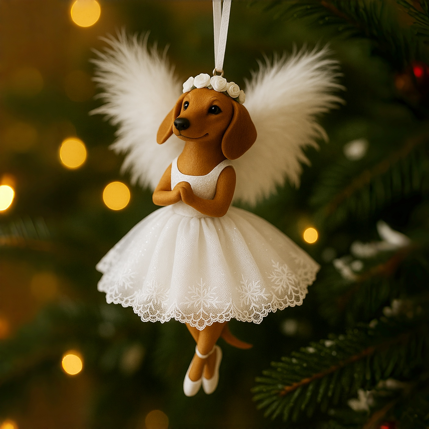 Dachshund Ballet Angel Ornament Collection