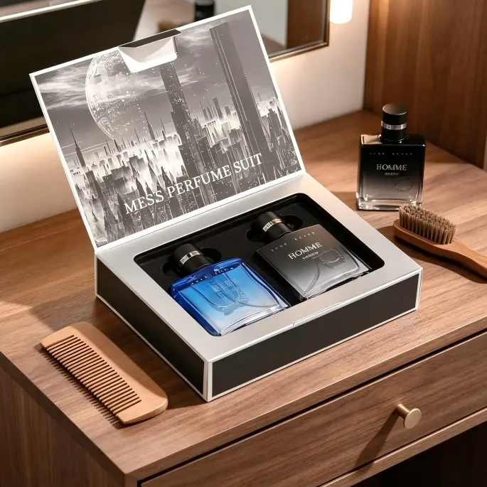 Men's Perfume Gift Set - 2PCS Blue Fresh & Homme Woody Cologne for Men