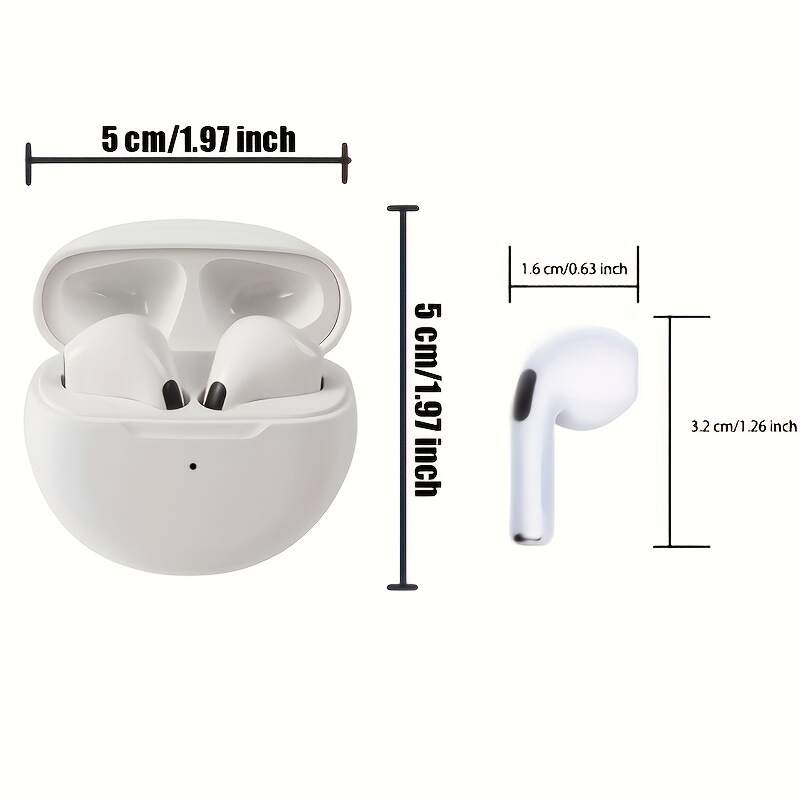 New Pro 6 Tws Waterproof In-Ear Hi-fi Stereo Wireless Earbuds Sports Life Headphones Air Pro 6 Gaming Headset For Iphone Android Ios, Earphones As Gift For Women Kids Children Men Adults