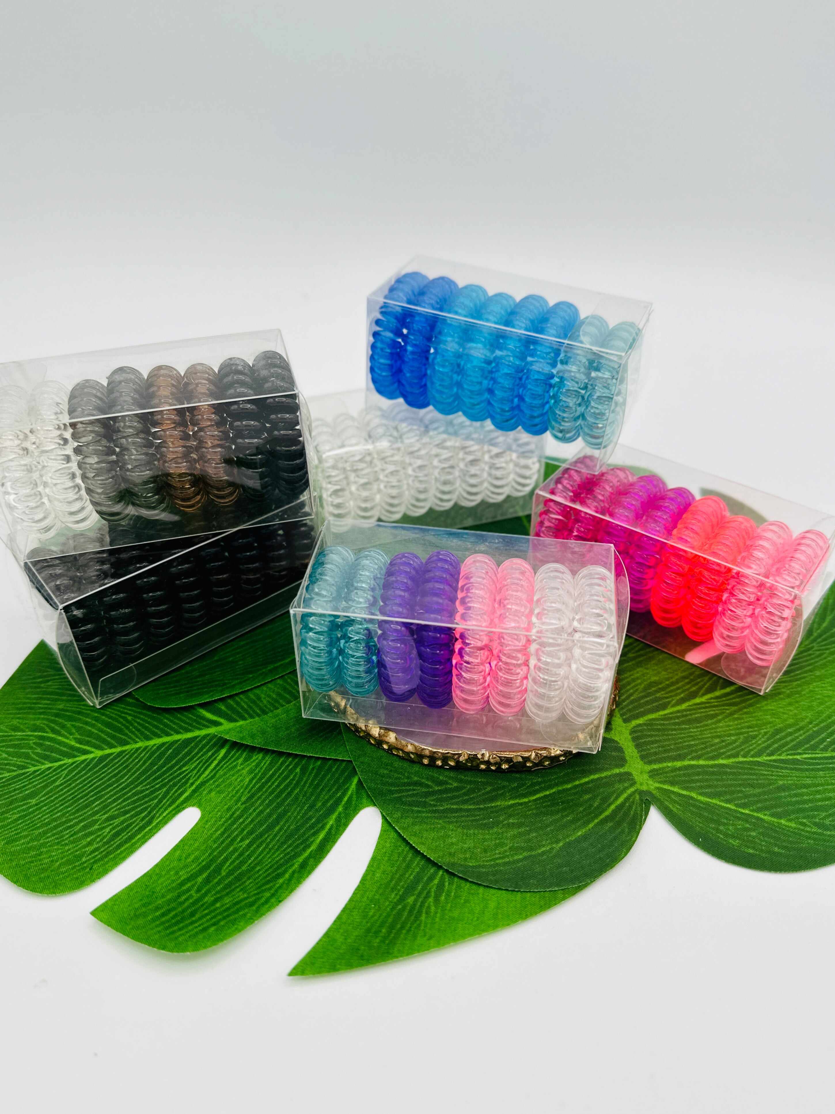 8PC. Spiral Hair Ties- Multiple Colors!