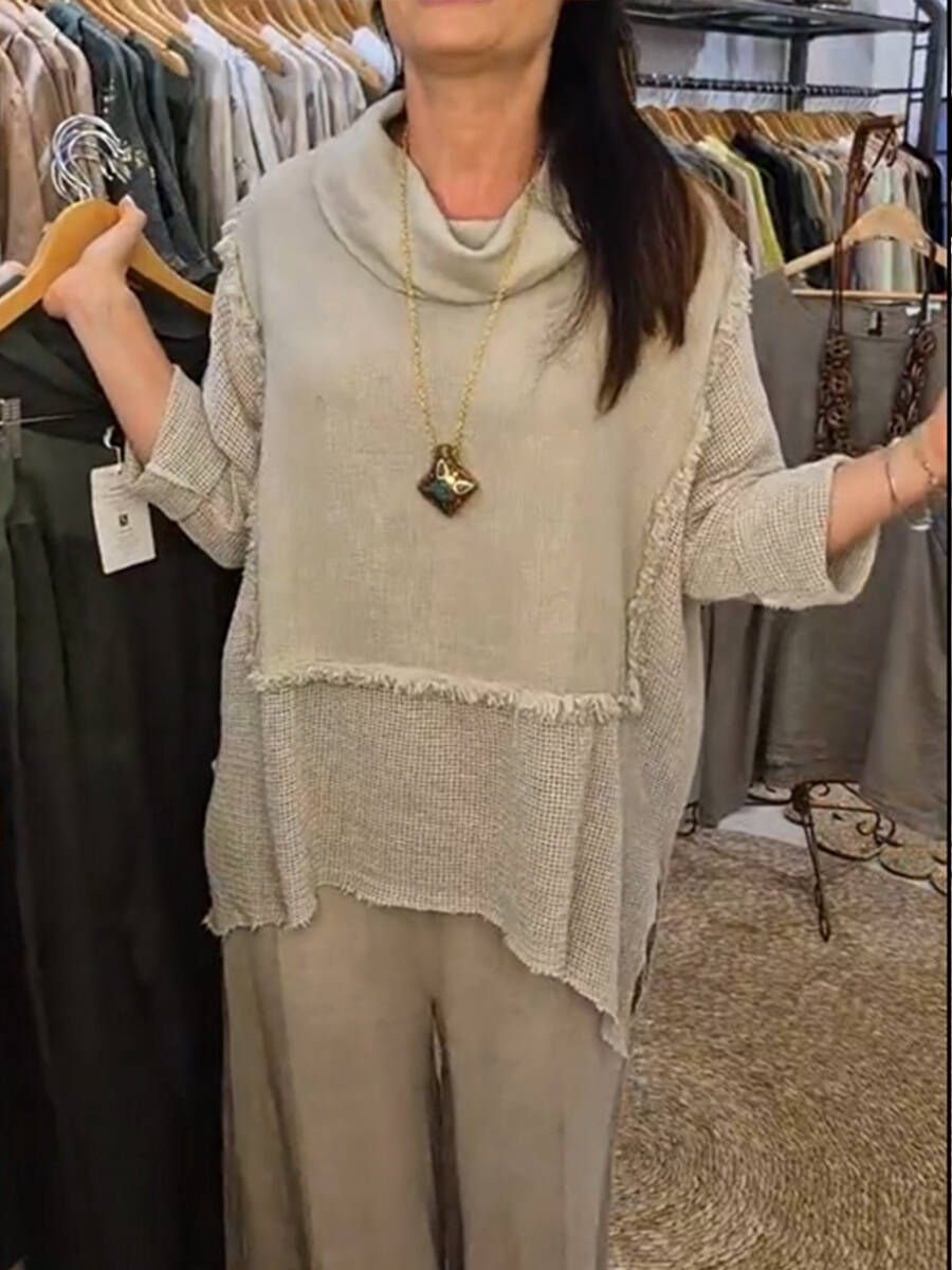 🔥Summer Arrivals🌟Casual Linen And Cotton Top And Pants Two-piece Set