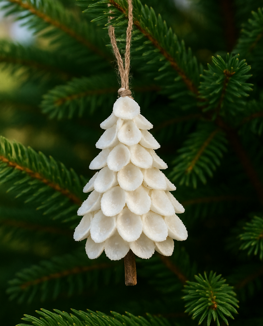 Handmade Tiny Shell Tree Ornament