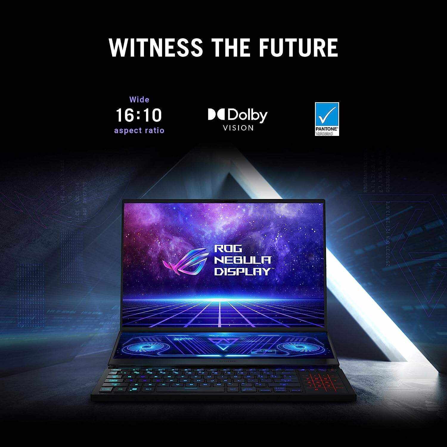ROG Zephyrus Duo 16 (2022) Gaming Laptop, 16” Mini LED 240Hz/3ms, QHD 16:10 Display, 100% DCI-P3, NVIDIA GeForce RTX 4080, AMD Ryzen 9 7945HX, 32GB DDR5, 1TB SSD, Windows 11 Pro, GX650PZ-XS96