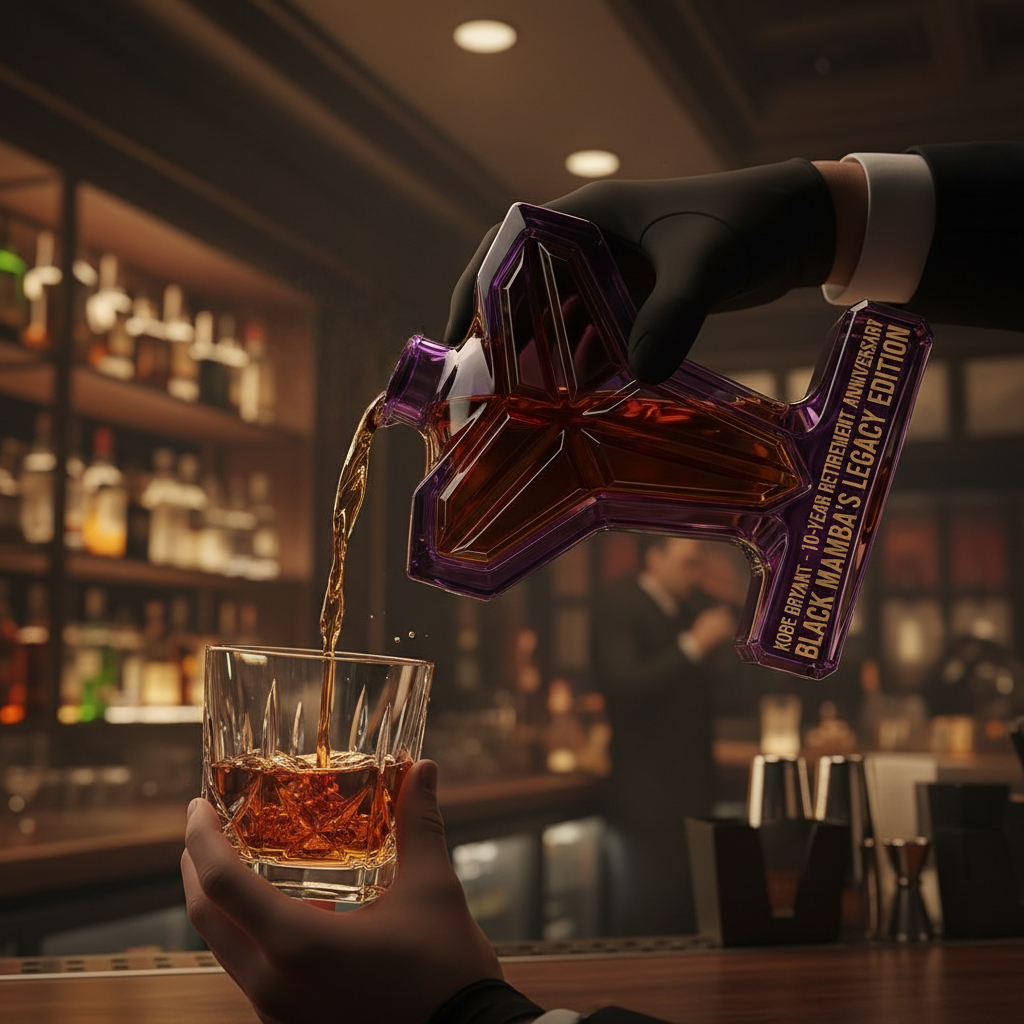 Kobe Bryant 10th Anniversary Retirement Collector’s Whiskey Bottle