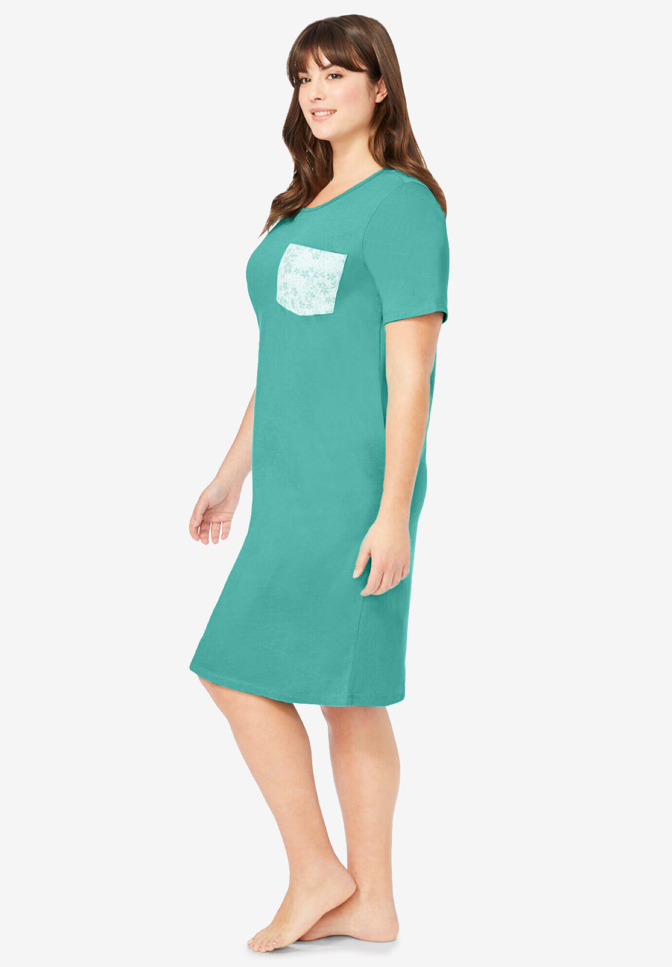 Printed Sleepshirt with Pocket