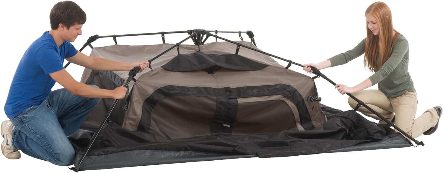 Coleman Camping Tent with Instant Setup, 4/6/8/10 Person Weatherproof Tent with WeatherTec Technology, Double-Thick Fabric, and Included Carry Bag, Sets Up in 60 Seconds