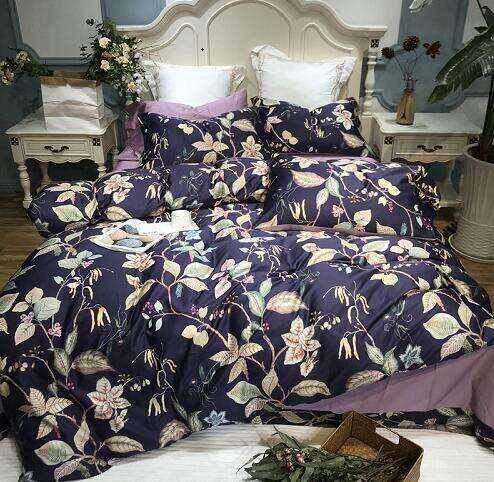 Egyptian Cotton Silky Duvet Cover Fitted sheet Set