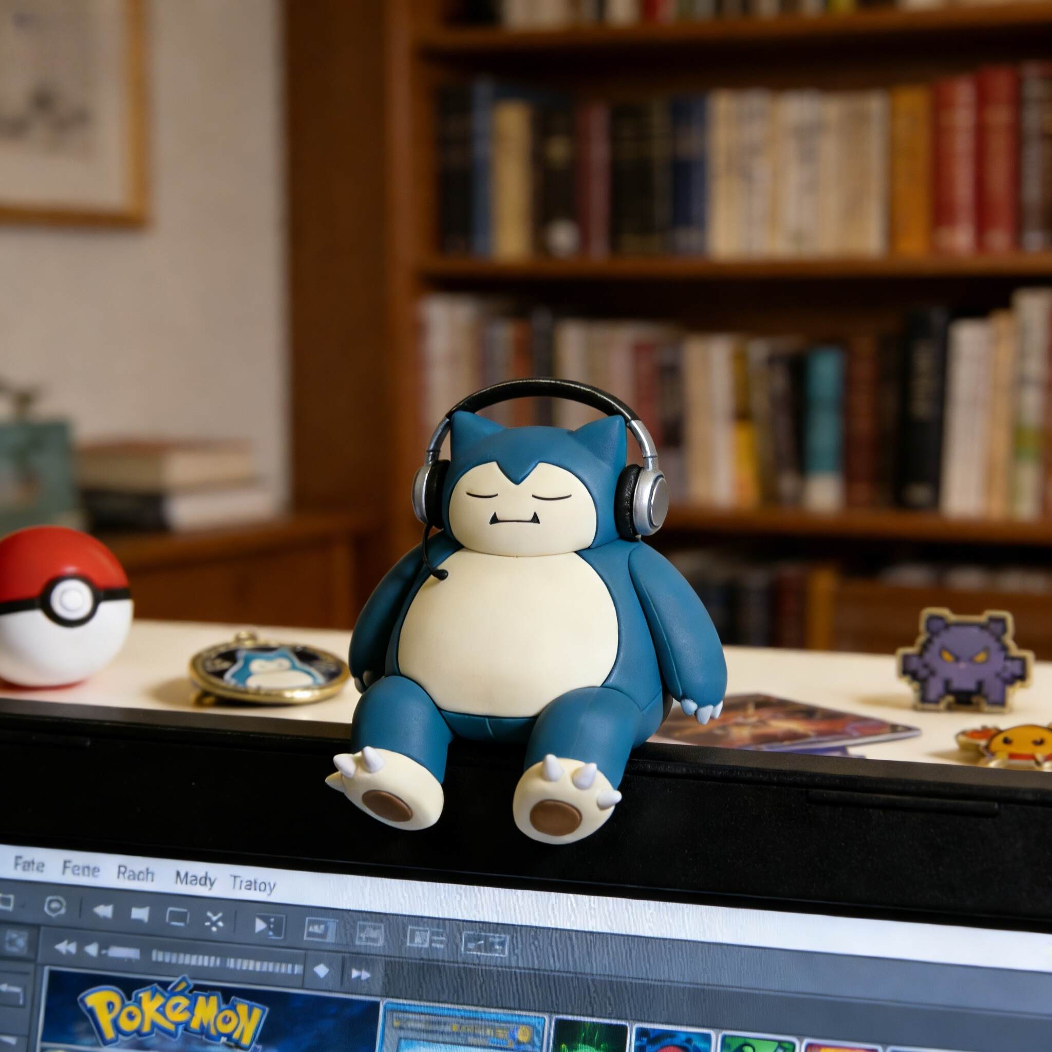Headphone-Wearing Chill Snorlax