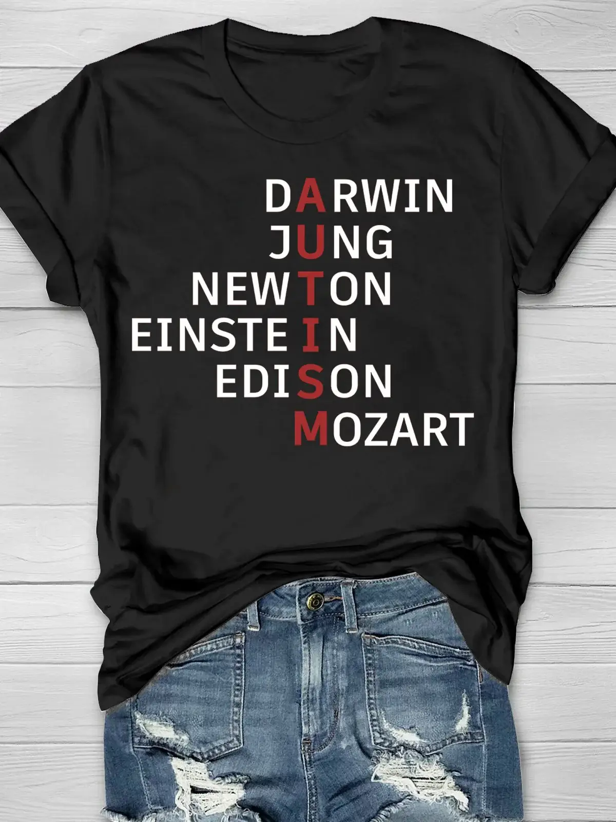 Autism Awareness Flag Printing T-shirt