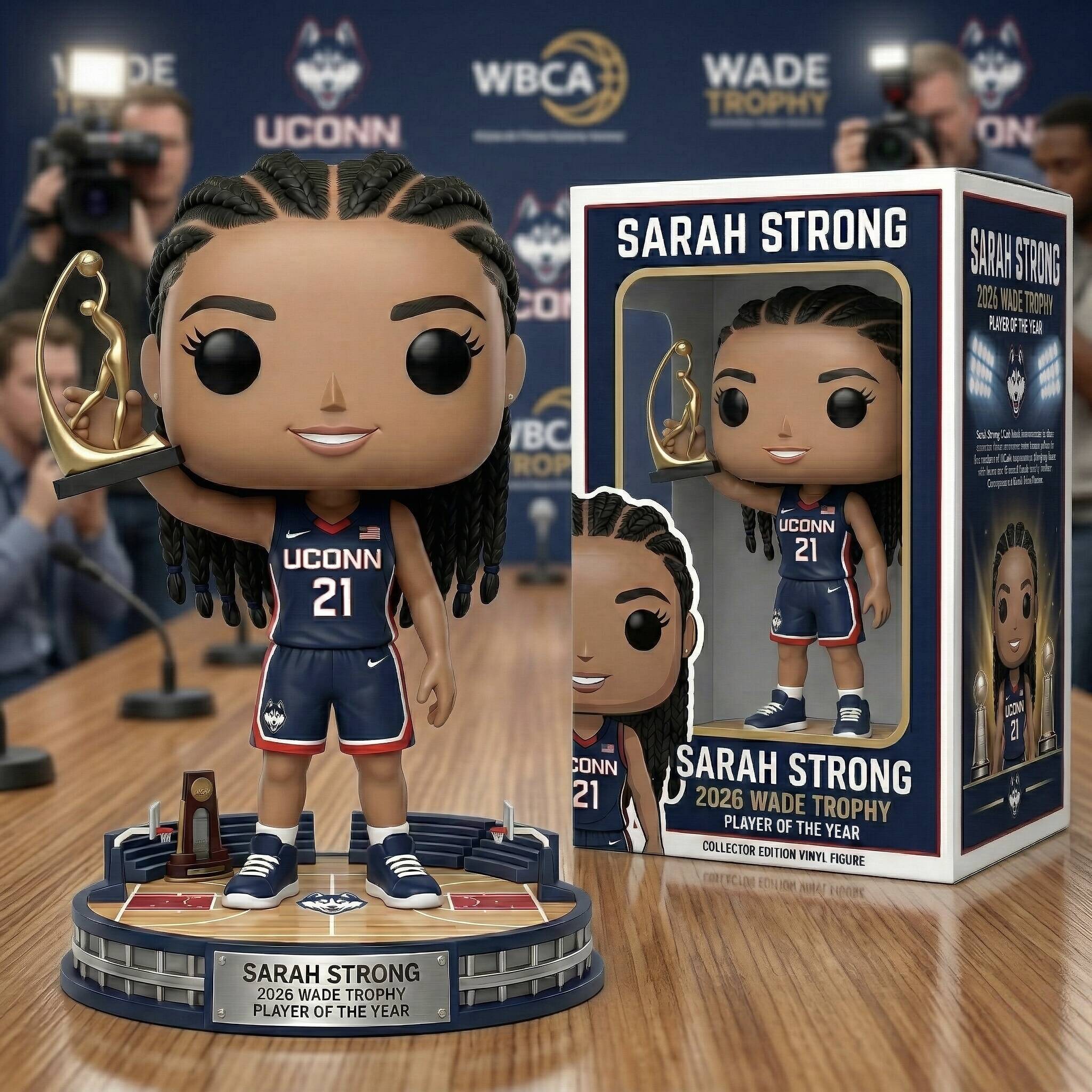 Sarah Strong: UConn 2026 Wade Trophy Winner – Limited Edition Figure