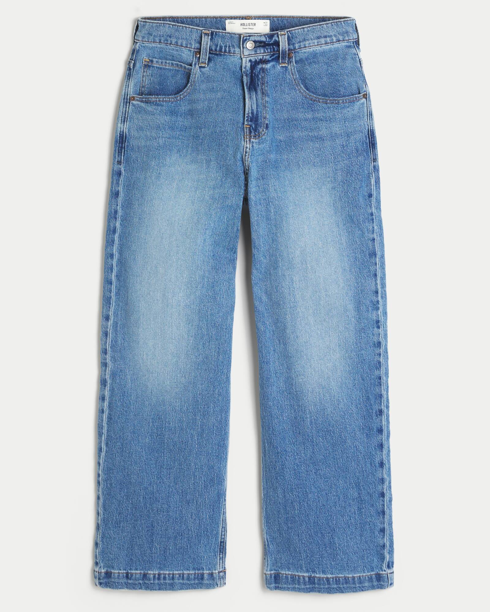 Medium Wash Super Baggy Jeans
