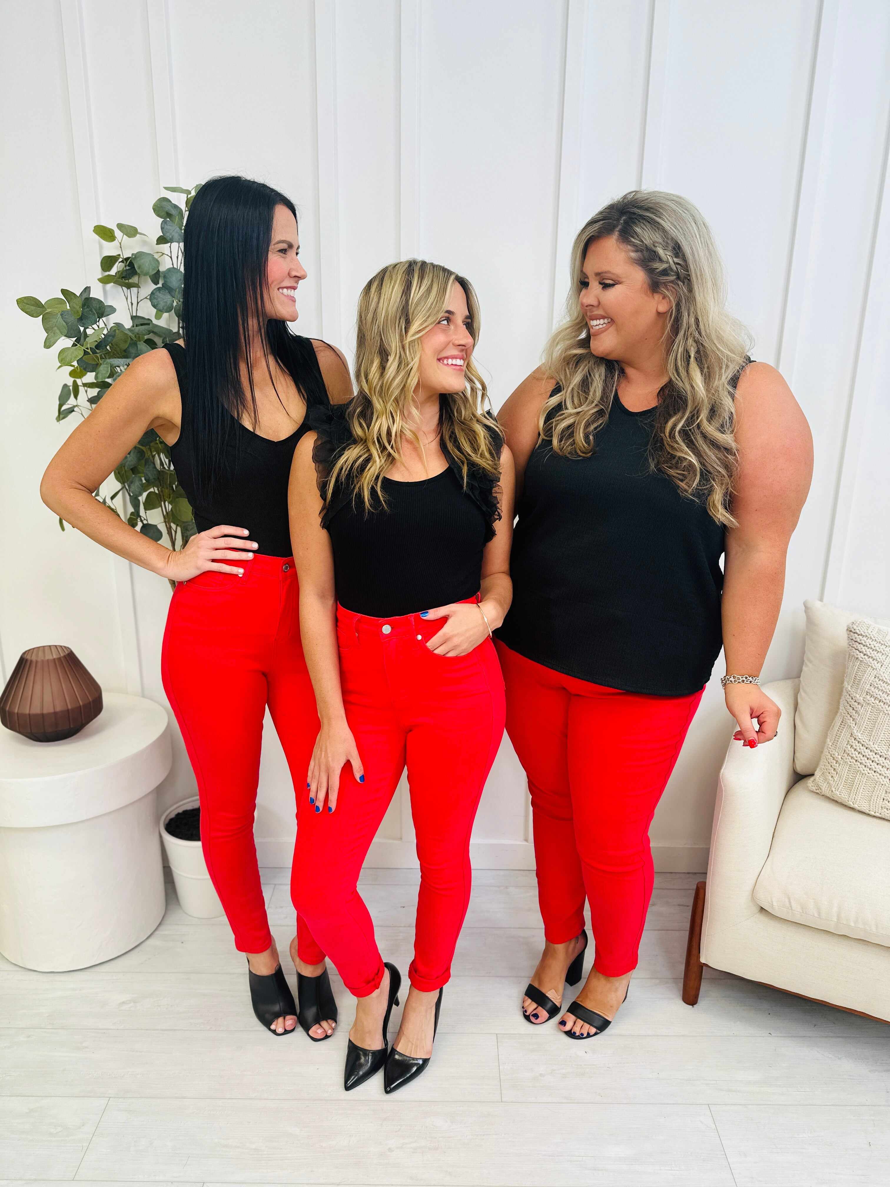 REG/CURVY Red Hot Tummy Control Skinny Jeans