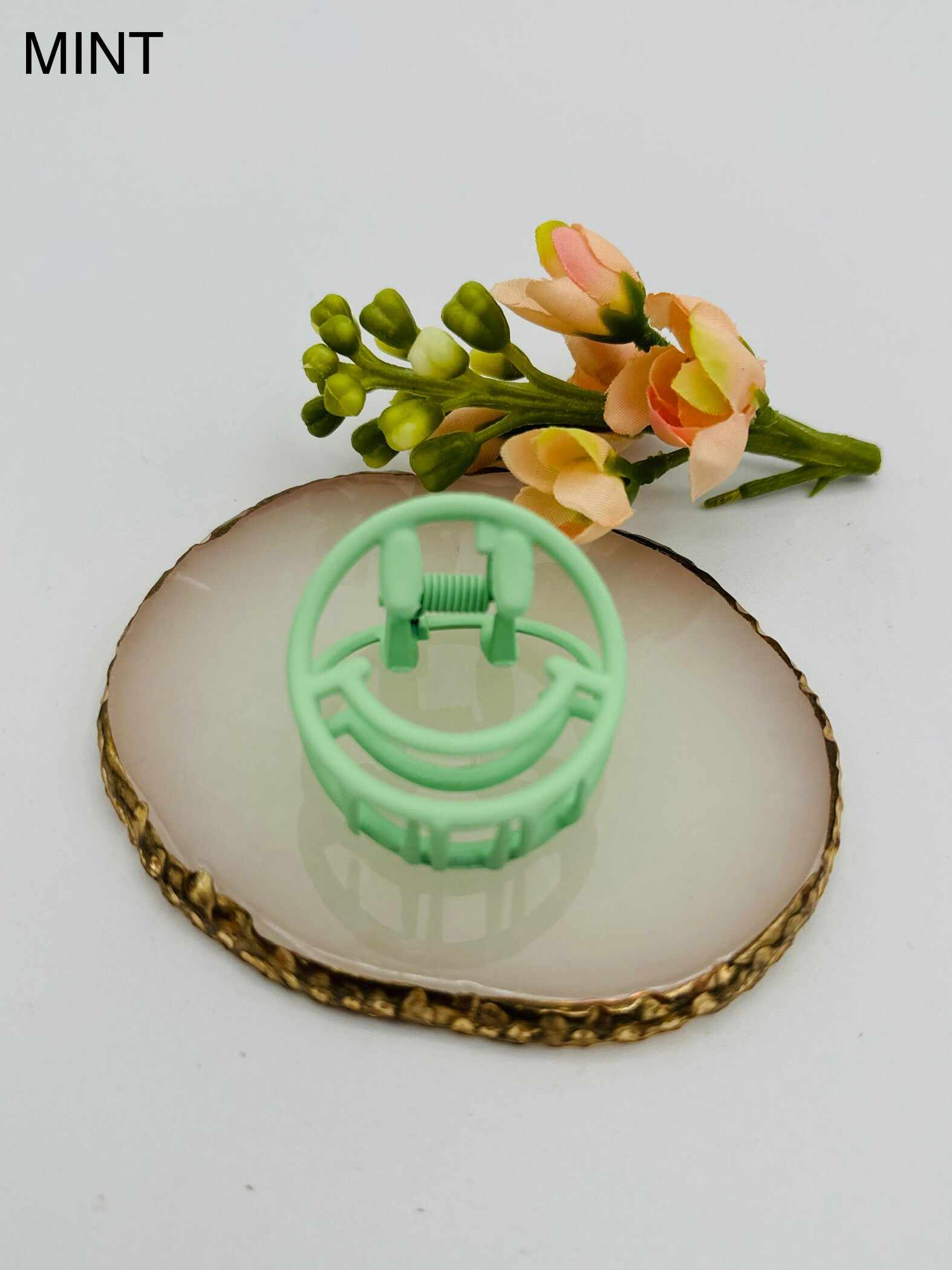 Smiley Hair Claw Clip- Multiple Colors!