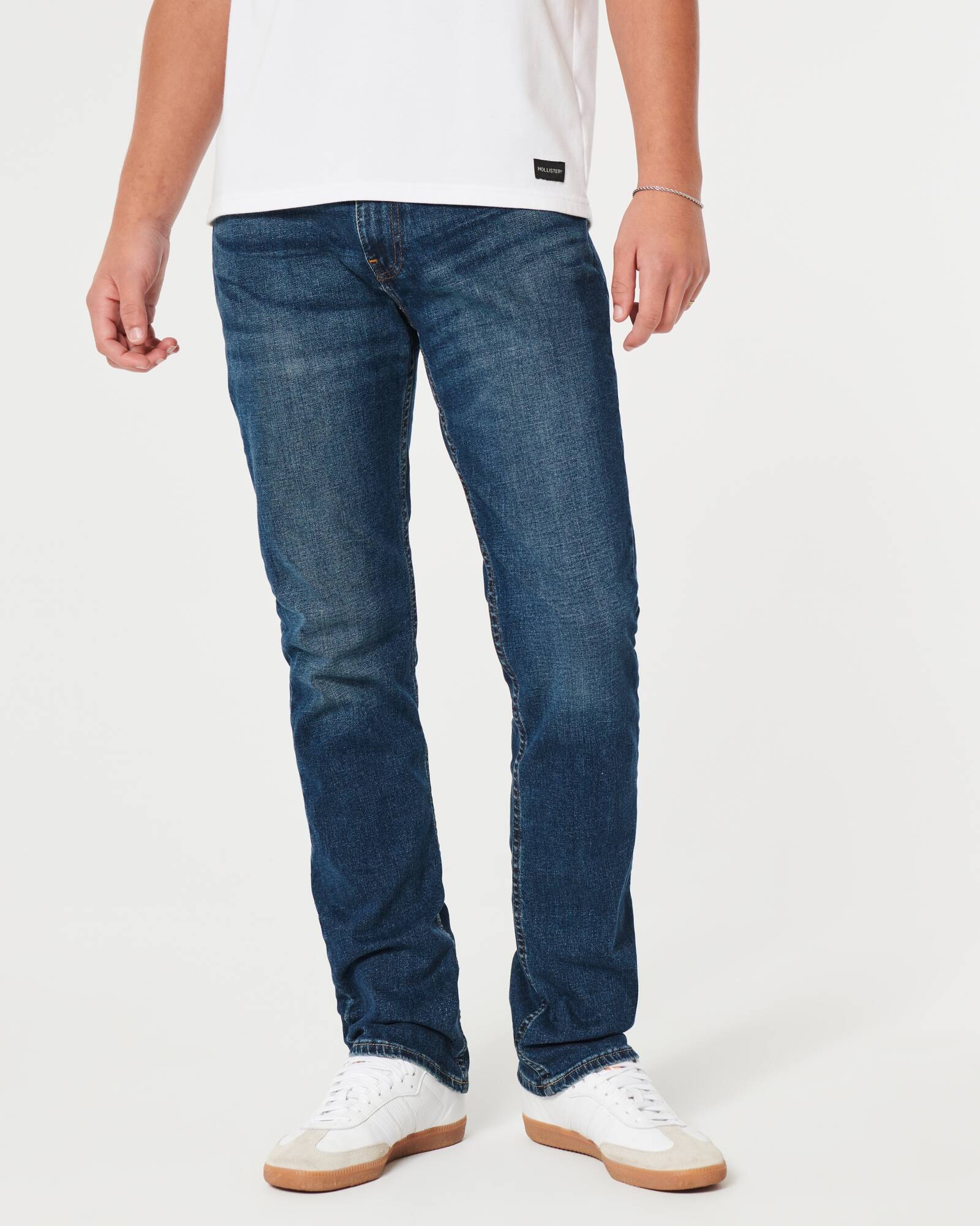 Black No Fade Slim Straight Jeans
