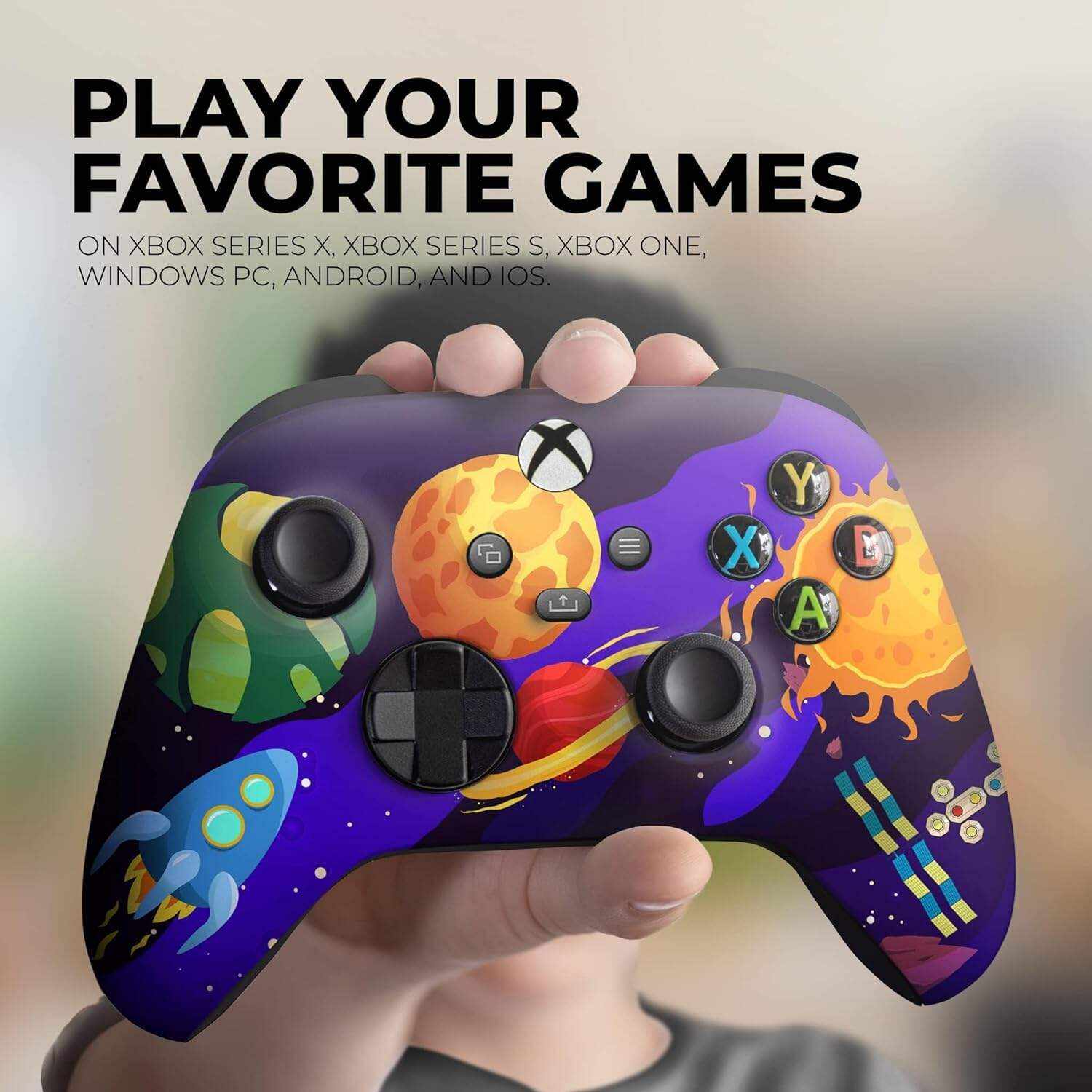 DreamController Original X-box Wireless Controller Special Edition Customized Compatible with X-box One S/X-box Series X/S & Windows 10 Made with Advanced HydroDip Print Technology(Not Just a Skin)