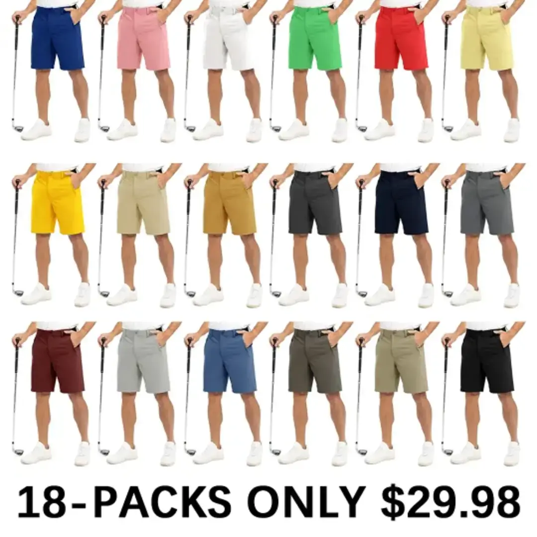 Spring Sale🔥Men's Golf Work Shorts Stretch Waistband Dry Fit