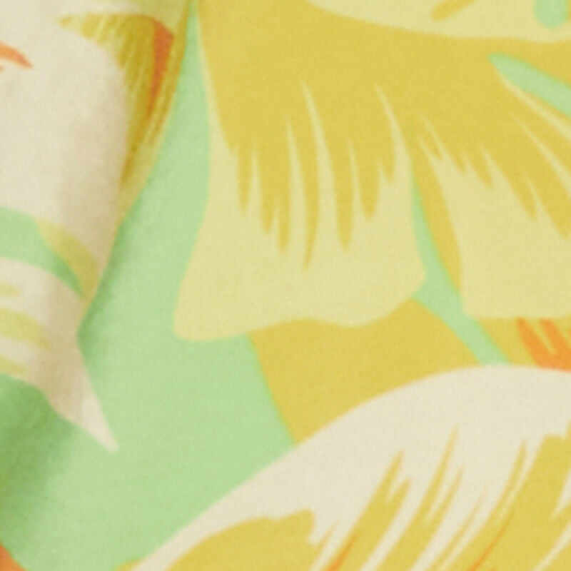 Trendy Leaf Print Crepe Knit Button Front Shirt