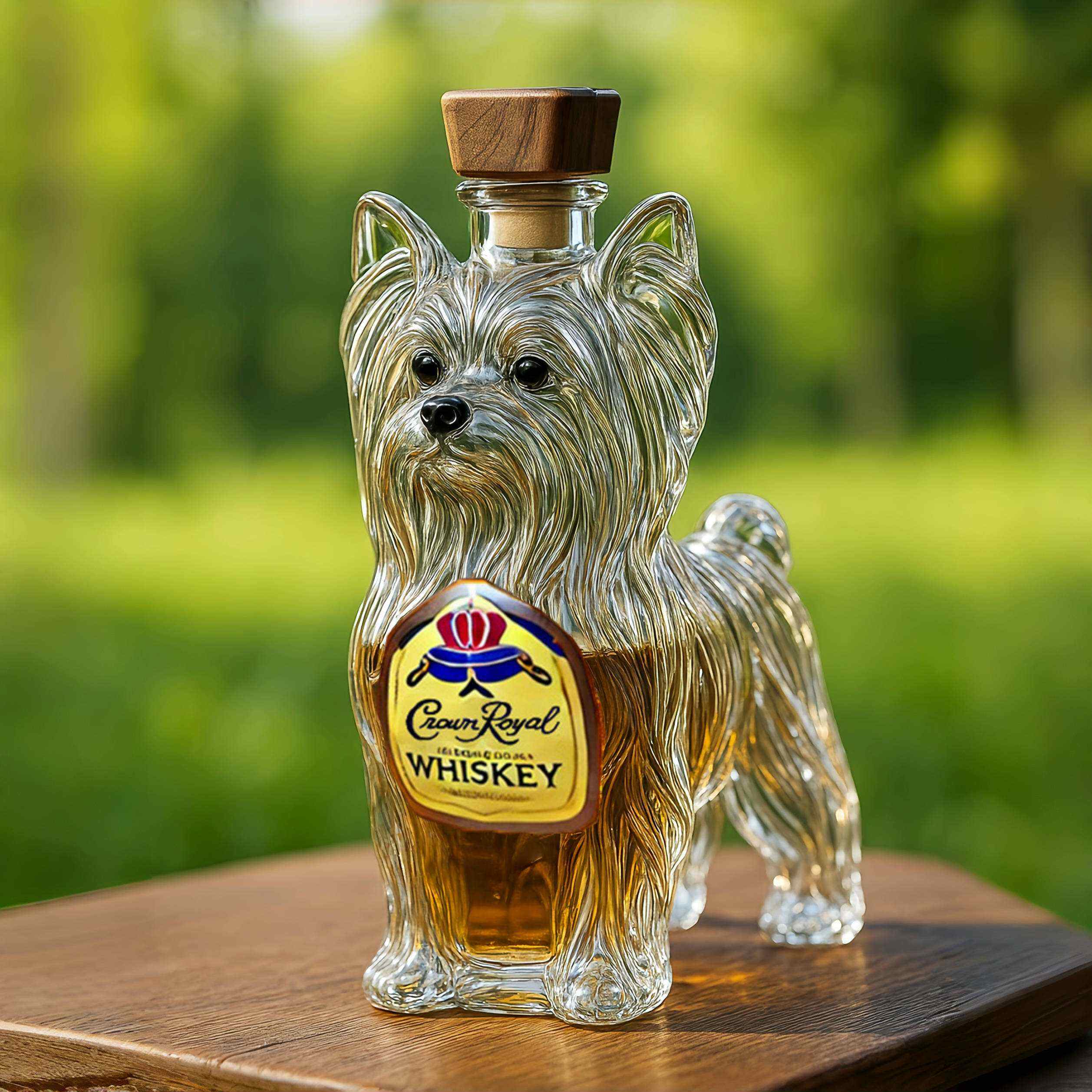Yorkshire Terrier Whiskey Bottle