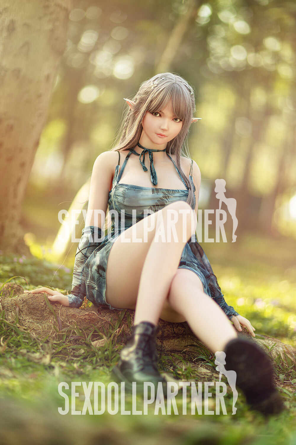 EU Stock - RIDMII Aggie Unique Design 5ft34/ 163cm Silicone Head ELF Hentai Blonde Realistic Sex Doll