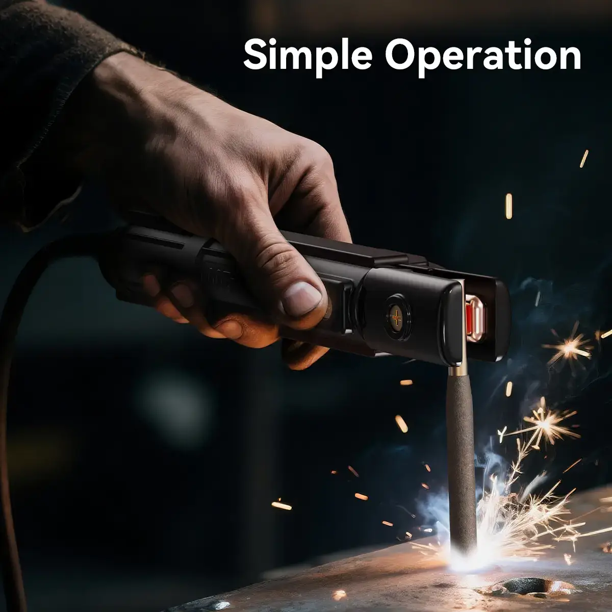 Portable Handheld Mini Welding Machine 110V, IGBT Inverter Stick Welder with Hot Start, Arc Force & Anti-Stick Function, Multi-Model Welding Rod Compatible for Household Repair & DIY Projects