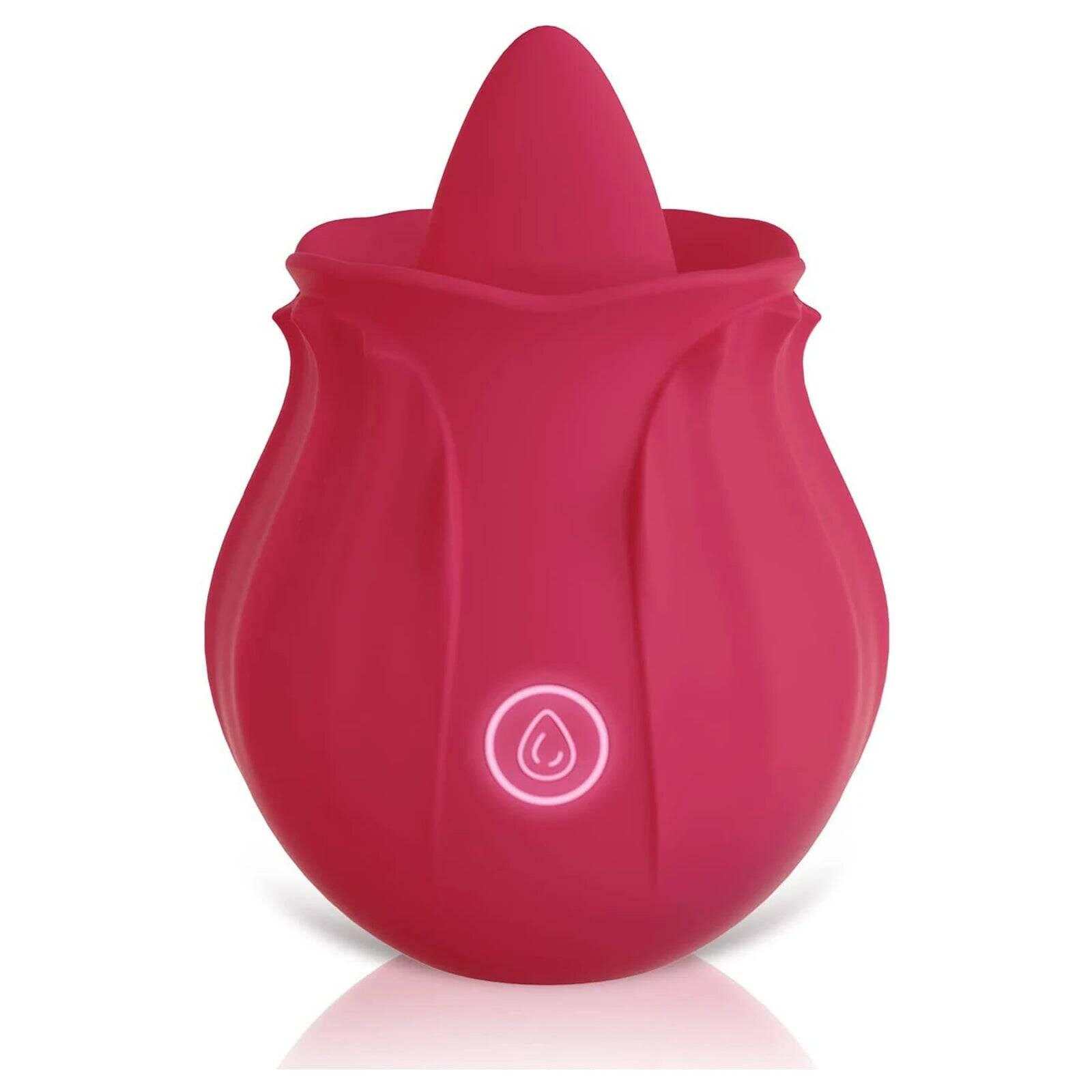 Rose Shape Vagina Sucking Vibrator: Intimate Nipple Sucker with Oral Licking and Clitoris Stimulation - Powerful Sex Toy for Women