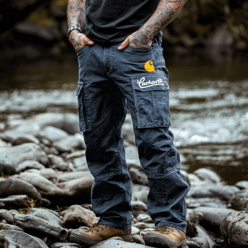 Cargo Pants With Printed Logo For Outdoor Adventures