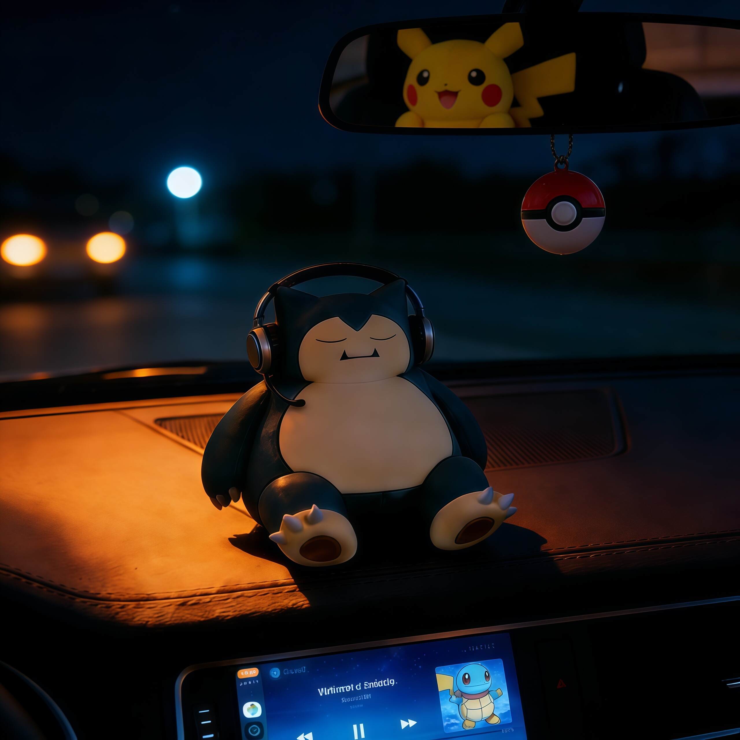Headphone-Wearing Chill Snorlax