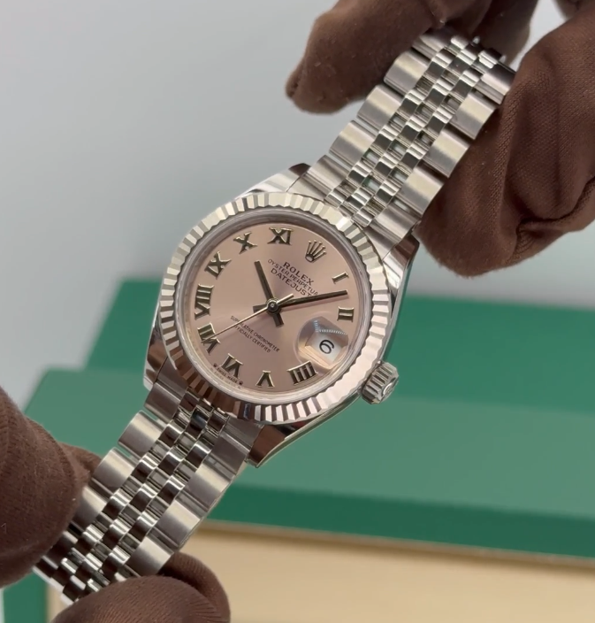NEW 2025 Rolex Lady Datejust 28mm 279174 Stainless Steel Jubilee Pink Dial
