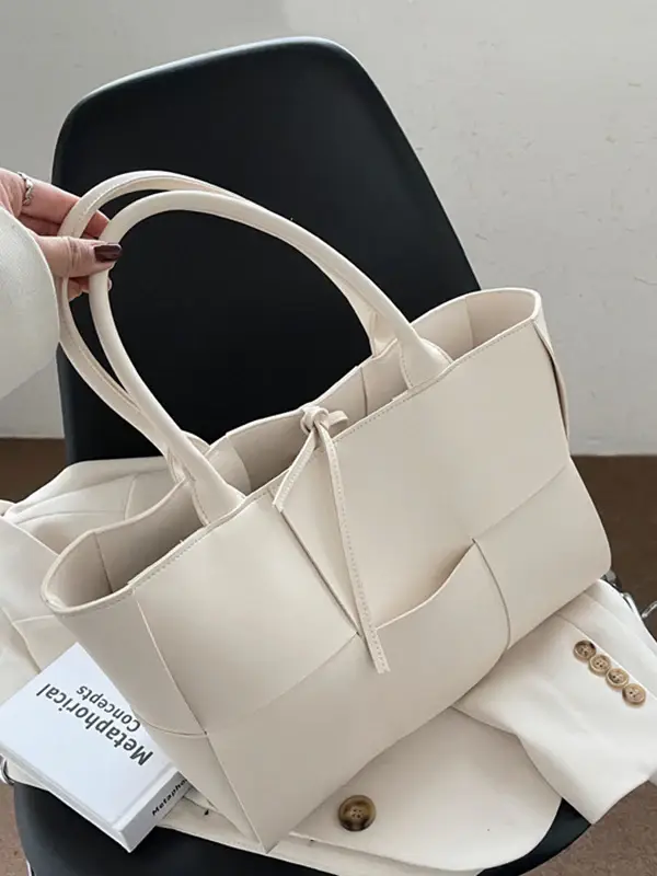 Woven Leather Tote Bag