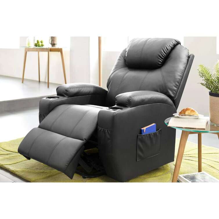 Faux Leather Power Lift Recliner Chair with Massage and Heating Functions