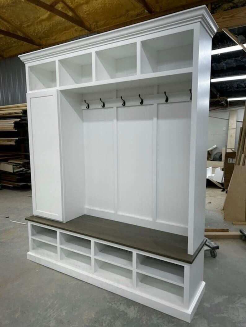 READY TO SHIP! mudroom locker hall tree bench