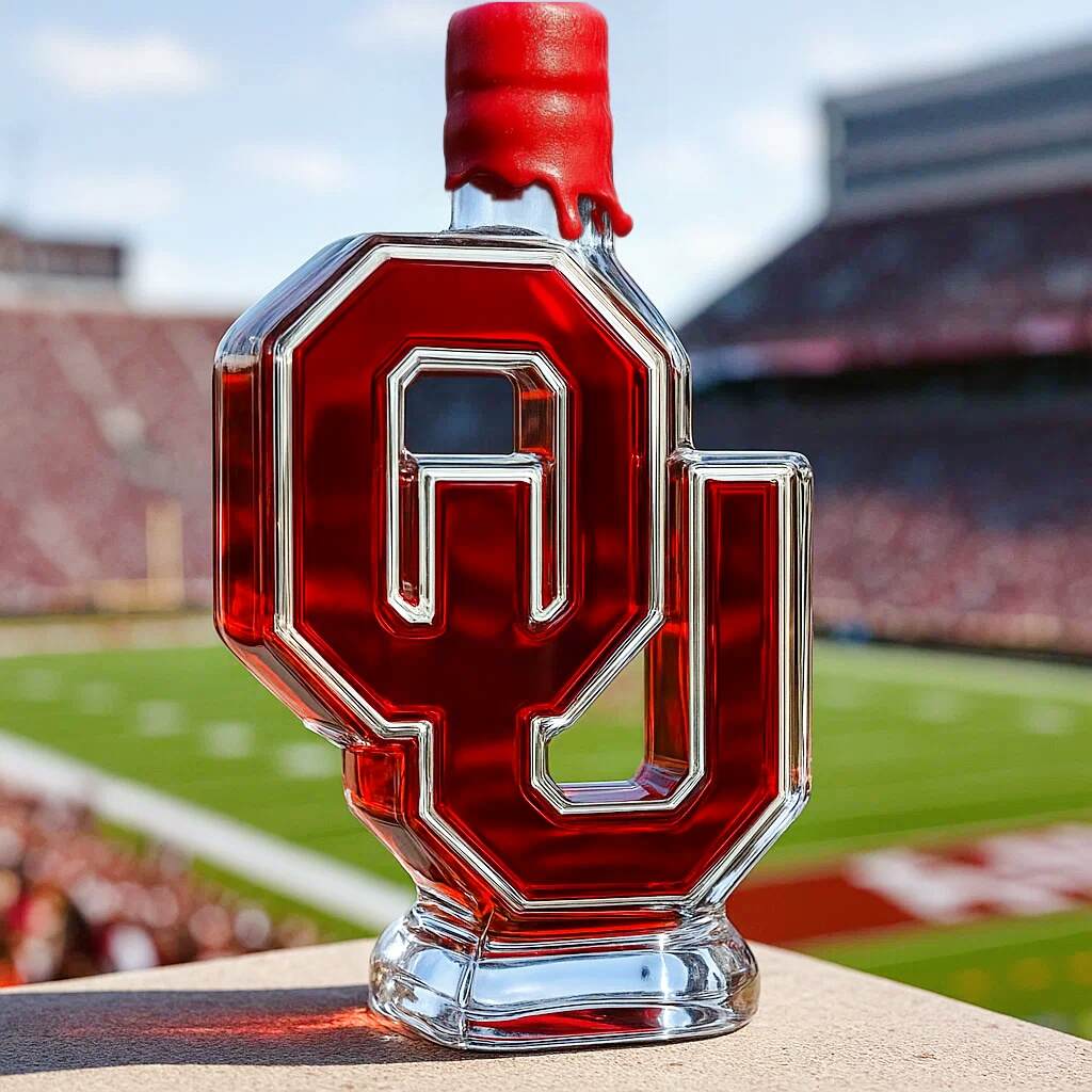 Oklahoma Sooners Whiskey Bottle