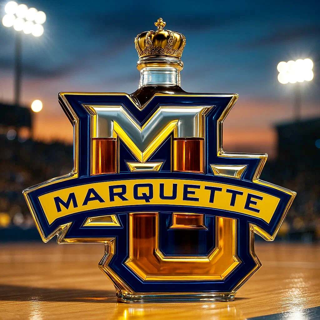 Marquette Golden Eagles Limited Edition Whiskey Bottle
