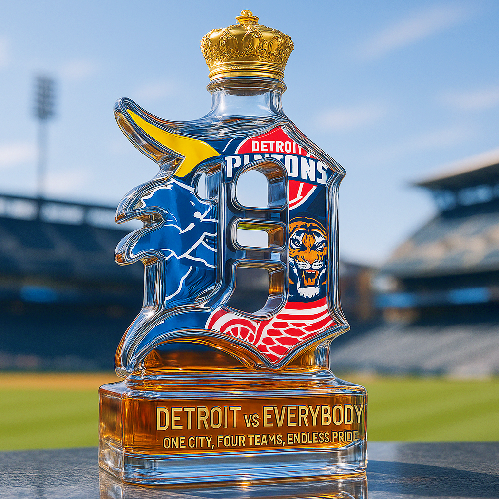 Detroit Proud Legacy Whiskey Bottle