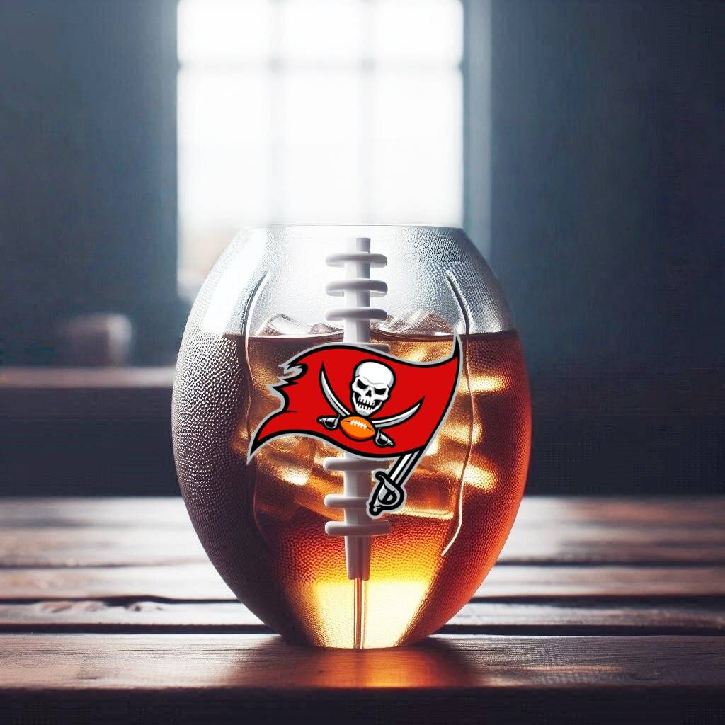 NFL Team Football Glass