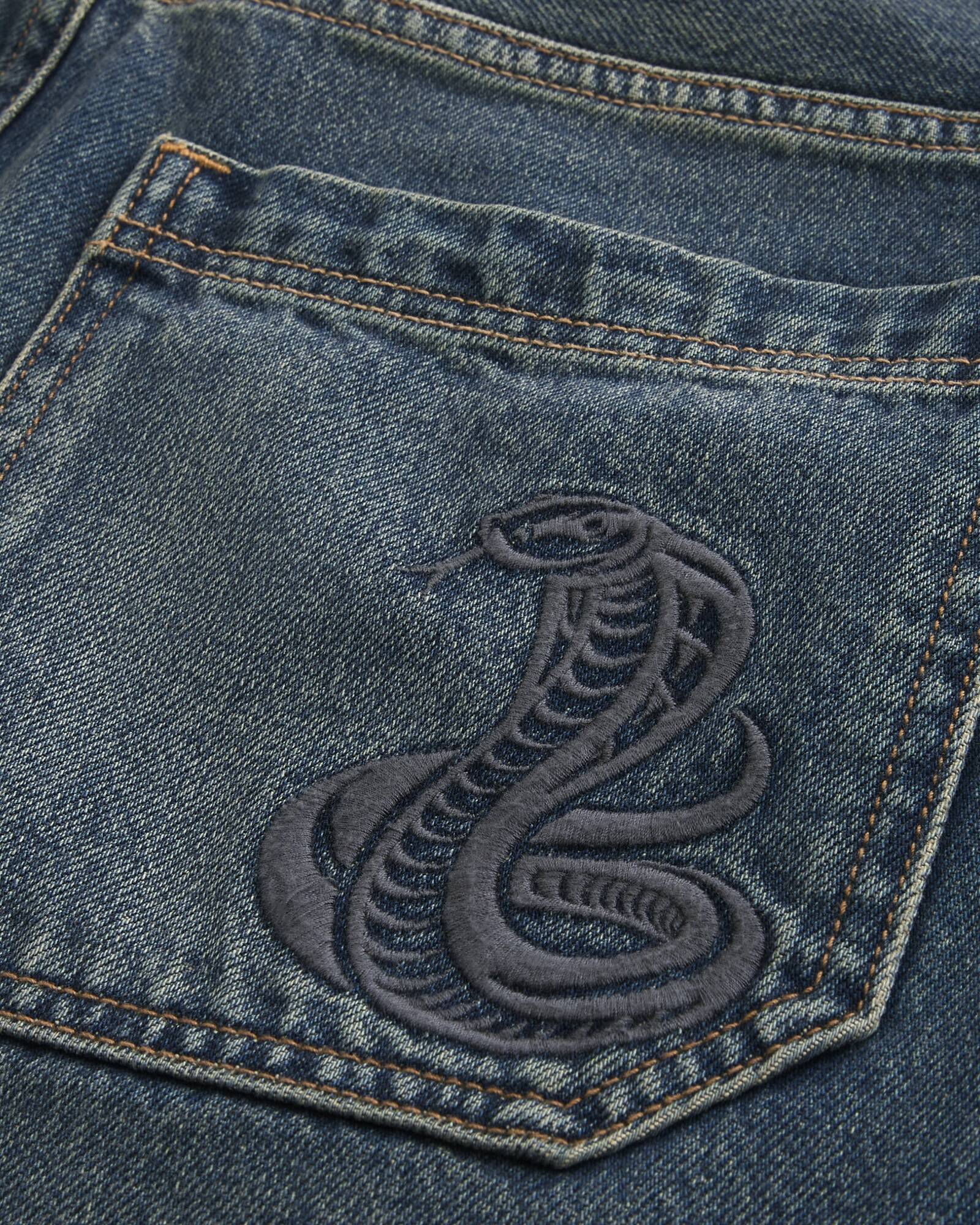 Washed Black Baggy Denim Shorts