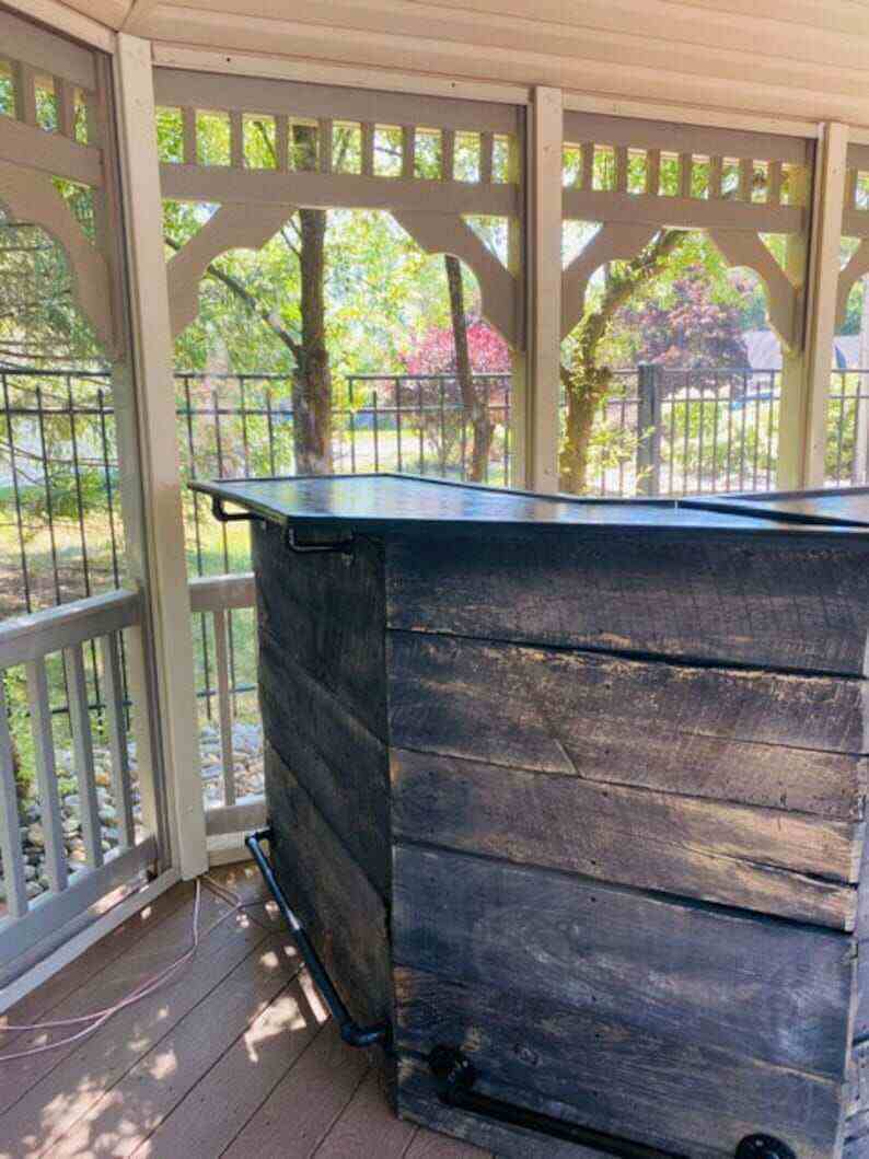 L Diagonal Shaped Home Bar-Indoor or Outdoor Use-Wood Bar-Home Bar-Mancave Bar-Custom Bar-Indoor Bar-Outdoor Bar-