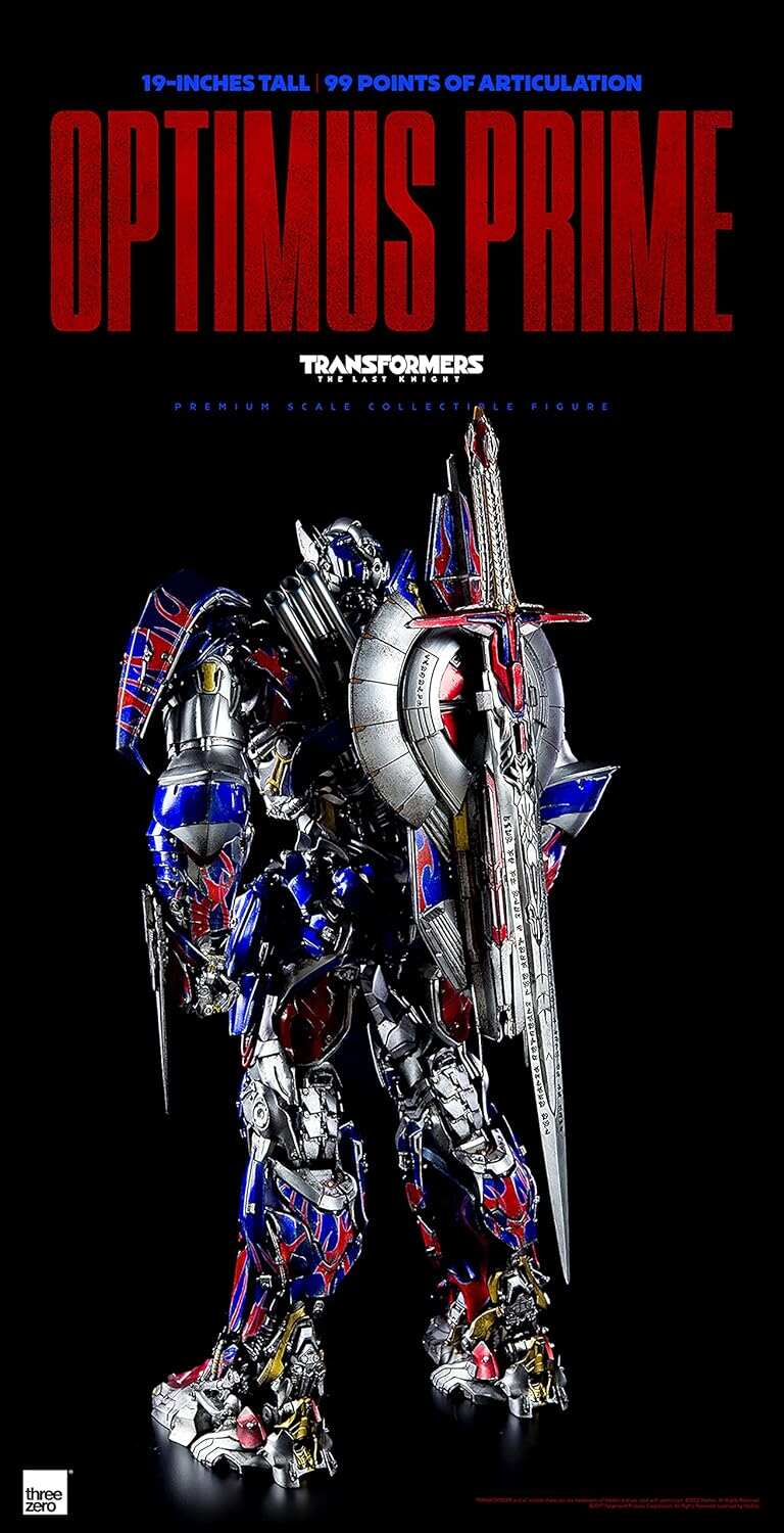 THREEZERO Transformers: The Last Knight – Optimus Prime Premium Scale Figure, Multi