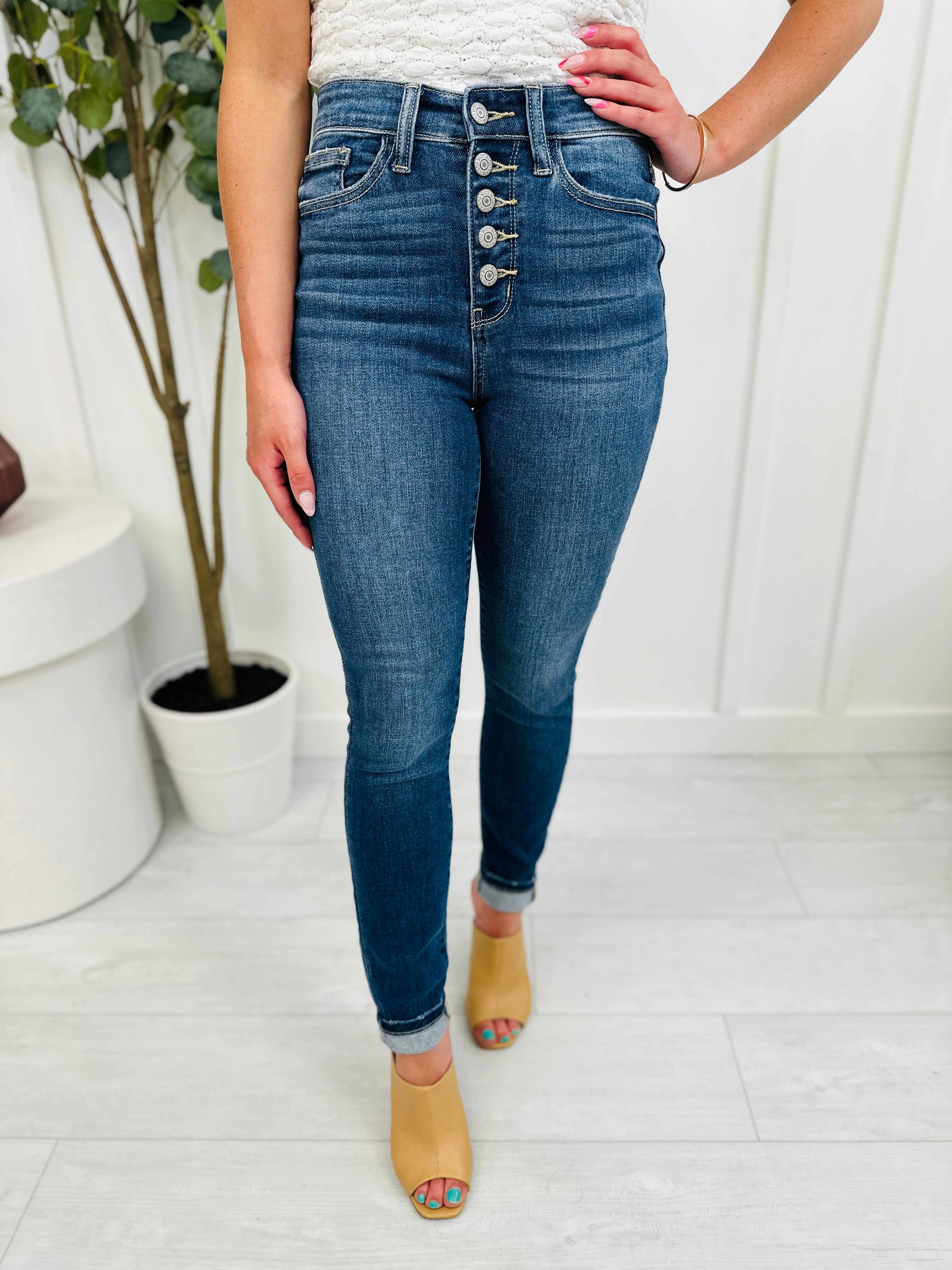 RESTOCK! PLUS/REG We Stay Fly Button Fly Skinnies
