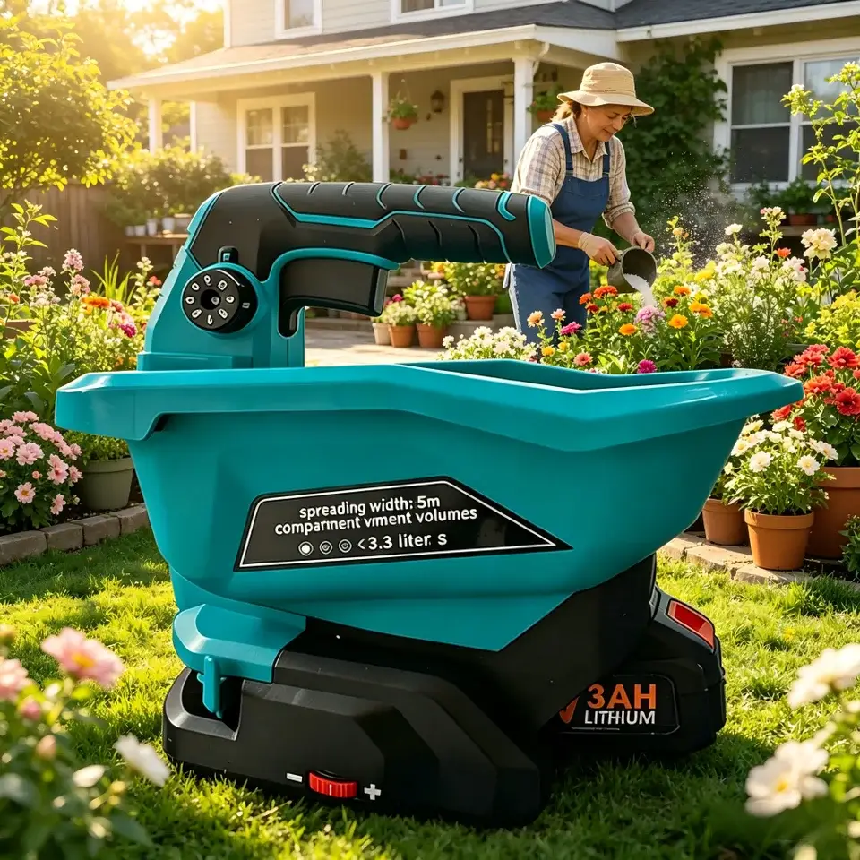 Agricultural Lithium Battery Electric Fertilizer Spreader and Sowing Machine Grass Seed Vegetable Small Seeder for Makita 18V