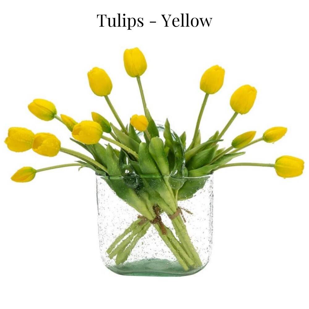 🔥On Sale🔥Artificial Tulips Flowers - Real Touch Latex Bouquet - UV resistant, Waterproof，Windproof