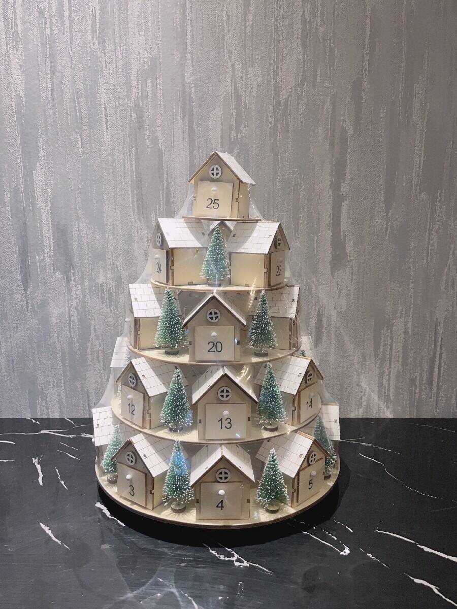 [Buy 2 Free Shipping]2023 Christmas Tree Houses Advent Calendar - Aanythingby Clearance