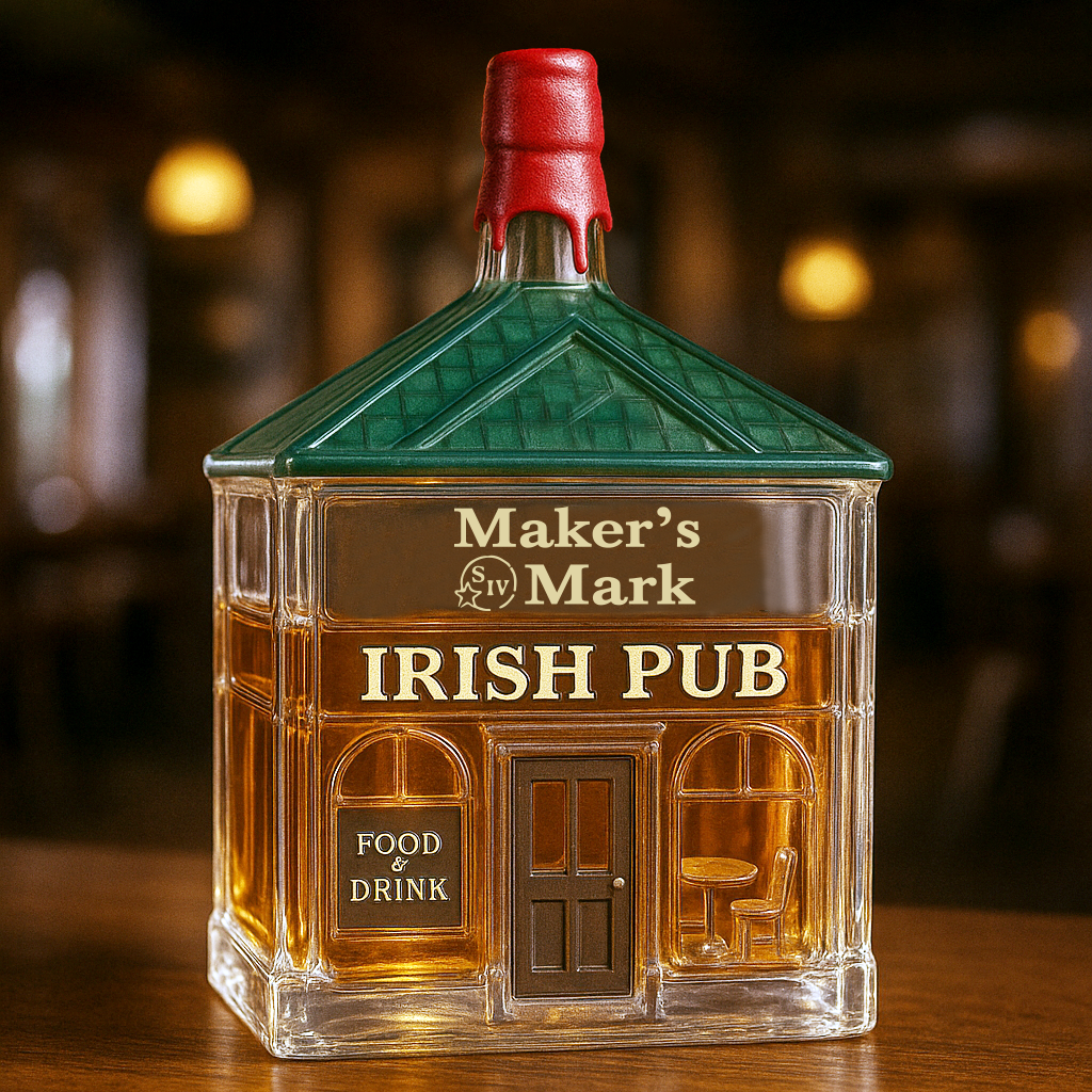 Irish Pub-Inspired Whiskey Bottle