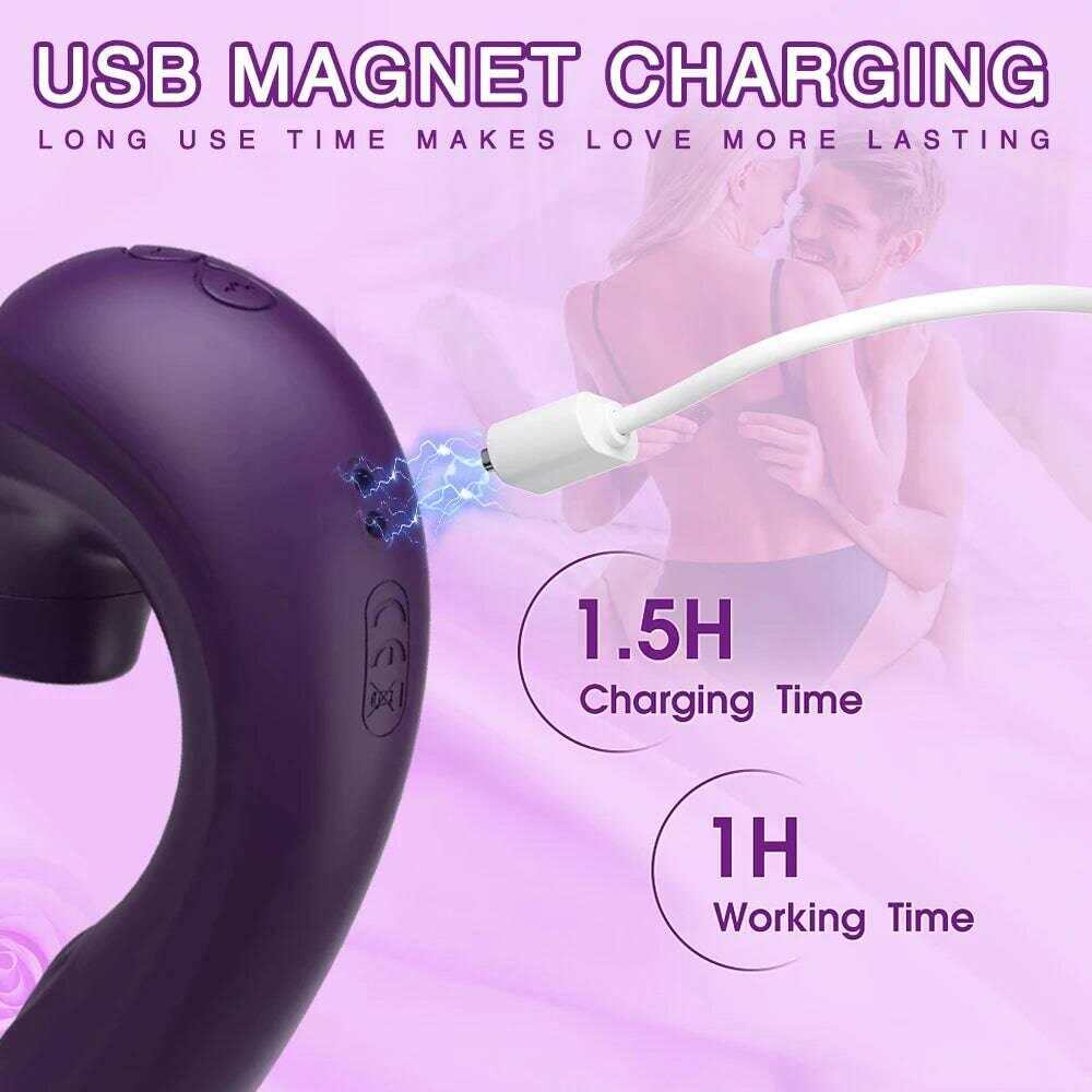 3-in-1 Clitoral Sucking Vibrator – Tongue Licking Dildo & Clit Stimulator for Women