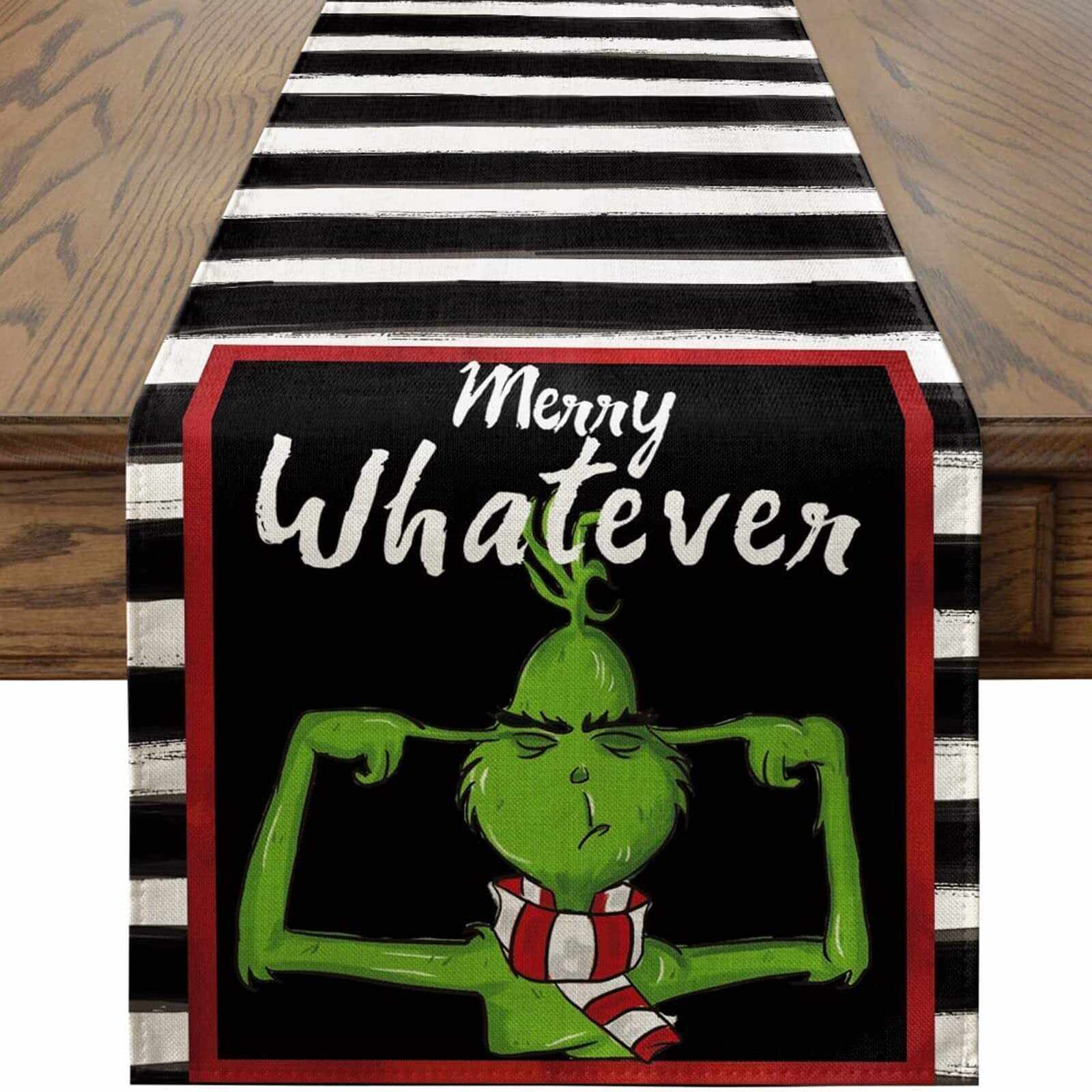 Christmas Grinch Table Runner Tablecloth