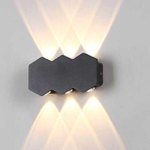 LED Wall Light 4/6/8 3 Color Light 2/3/4 Head IP65 Waterproof Wall Lighting 110-240V