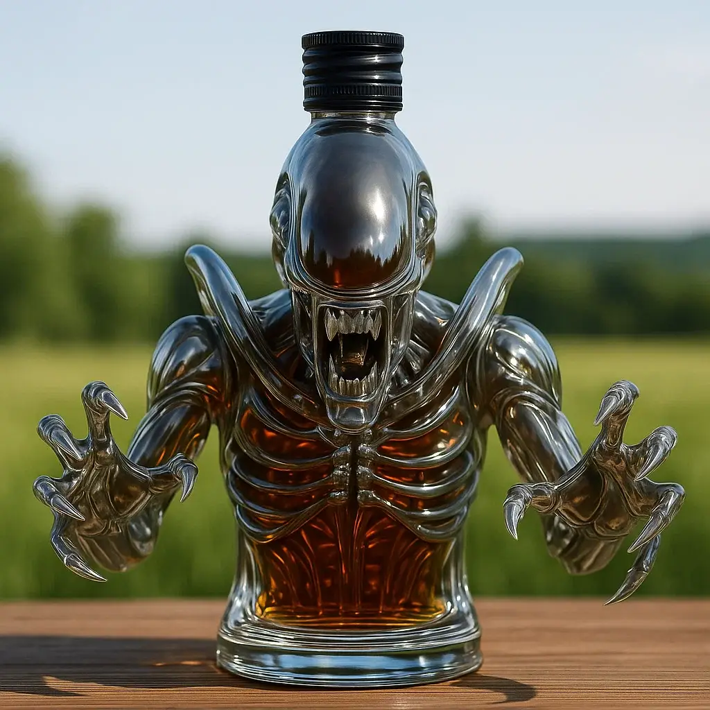Xenomorph whiskey bottle
